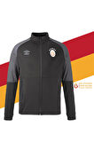 Galatasaray Orijinal Lisanslı Umbro Dik Yaka 5 Yıldızlı Fermuarlı Siyah Sweat