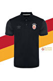 Galatasaray Orijinal Lisanslı 5 Yıldızlı Polo Yaka Siyah T-Shirt + Bileklik Set Hediyeli
