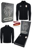 Galatasaray Orijinal Lisanslı Fermuarlı 5 Yıldızlı Siyah Sweat + Silikon Bileklik Set Hed