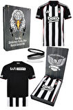 Beşiktaş Orijinal 25/26 Siyah Beyaz Çubuklu Forma Bileklik Hediyeli Özel Tasarım Hediyel