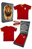 Galatasaray Orijinal Lisanslı 5 Yıldızlı Kırmızı Basic Çocuk T-shirt + Bileklik Set Hedi