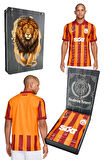 Galatasaray Orijinal Lisanslı 100. Yıl İmzalı Forma Gs Aslan Baskılı Hediyelik Ahşap Kutu