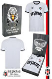 Beşiktaş Orijinal Lisanslı Nostalji Beyaz Forma Bjk Kartal Baskılı Hediyelik Ahşap Kutulu