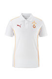 Galatasaray Orijinal Lisanslı Polo Yaka Beyaz Antrenman 5 Yıldızlı T-Shirt