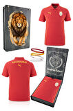 Galatasaray Orijinal Lisanslı Polo Yaka Kırmızı Antrenman T-Shirt + Bileklik Set