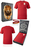 Galatasaray Orijinal Lisanslı Sıfır Yaka Kırmızı A Takım Antrenman T-Shirt + Bileklik Set