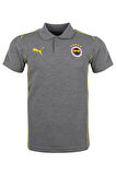Fenerbahçe Orijinal Lisanslı 2024/25 A Takım Polo Yaka Gri T-Shirt Hediyelik Ahşap Kutulu