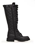 Black Hakiki Deri Kadın Bot & Bootie HD0777022303