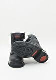 Black Hakiki Deri Kadın Bot & Bootie HD0777009803