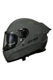 HAWK SV EVO SOLID A12 GLOSS GRAY MOTOSİKLET KASKI M