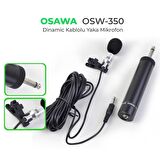 Osawa Osw-350 1000 Ohm 6 Metre Dinamik Kablolu Yaka Mikrofonu