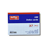Deffter İndex Kartı A7 Beyaz Kareli 64129-1