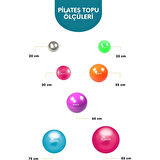 Delta 65 cm Dura-Strong Deluxe Gümüş Pilates Topu