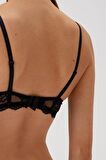Pierre Cardin Kadın Siyah 6201 Milan Balenli Destekli Dantelli Sütyen (TAK - ÇIKAR ASKILI)