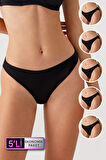 5'li Ekonomik Paket 2957 High Leg Classic Pamuklu Basic Külot
