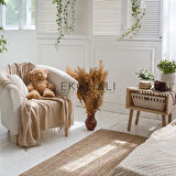 Choti Koleksiyonu Jüt ile üretilen el dokuma sisal kilim Krem