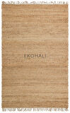 Echo Koleksiyonu Jüt ile üretilen el dokuma sisal kilim Natural ECH02
