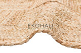Echo Koleksiyonu Jüt ile üretilen el dokuma sisal kilim Natural ECH06