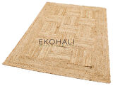 Echo Koleksiyonu Jüt ile üretilen el dokuma sisal kilim Natural ECH06