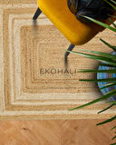 Echo Koleksiyonu Jüt ile üretilen el dokuma sisal kilim Natural ECH10