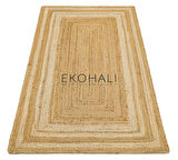 Echo Koleksiyonu Jüt ile üretilen el dokuma sisal kilim Natural ECH10