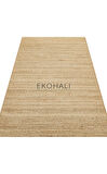 Echo Koleksiyonu Jüt ile üretilen el dokuma sisal kilim Natural ECH12