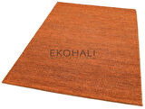 Fine Koleksiyonu Jüt ile üretilen el dokuma sisal kilim Rust Natural