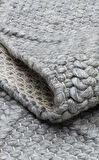 Jade Koleksiyonu Yün ile üretilen örme el halısı Diamond Grey