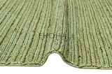 Netra Koleksiyonu Jüt ile üretilen el dokuma sisal kilim Triple Green XW
