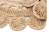 Solo Koleksiyonu Jüt ile üretilen el dokuma sisal kilim CA-105 Dhurrie XW