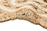 Solo Koleksiyonu Jüt ile üretilen el dokuma sisal kilim CA-105 Natural White XW