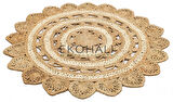 Solo Koleksiyonu Jüt ile üretilen el dokuma sisal kilim CA-105 Natural White XW