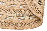 Solo Koleksiyonu Jüt ile üretilen el dokuma sisal kilim CA-106 Dhurrie XW