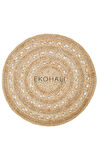 Solo Koleksiyonu Jüt ile üretilen el dokuma sisal kilim CA-106 Dhurrie XW