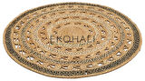 Solo Koleksiyonu Jüt ile üretilen el dokuma sisal kilim CA-106 Natural Grey Degrade XW