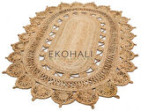 Solo Koleksiyonu Jüt ile üretilen el dokuma sisal kilim CA-109 Natural XW