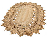 Solo Koleksiyonu Jüt ile üretilen el dokuma sisal kilim CA-109 Natural XW