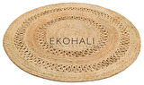Solo Koleksiyonu Jüt ile üretilen el dokuma sisal kilim CA-112 Natural XW