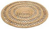 Solo Koleksiyonu Jüt ile üretilen el dokuma sisal kilim CA-107 Natural