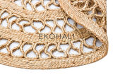 Solo Koleksiyonu Jüt ile üretilen el dokuma sisal kilim CA-107 Natural