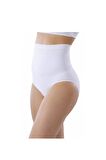 Kadın Beyaz Korseli Yüksek Bel Külot 1008