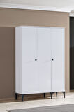 White Genç Odası - 3 Kapılı Dolap, Karyola, Komodin