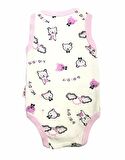 Rany Baby Atlet Body Desenli İnterlok Pembe Bulut Desenli