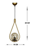 VENON AYDINLATMA KENT TEKLİ CAMLI ESKİTME (GLOP BAL CAM) AVİZE