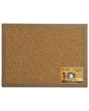Temel 45x60 Naturel MDF Çerçeve Mantar Pano