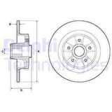 Renault Arka Fren Diski Rulmanlı Renault Megane II Rs 2.0 16v Turbo 5 Bijon - Delphi Bg9136rs