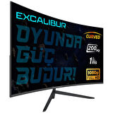 Casper Excalibur M.E27FHD-G 27" 200HZ 1MS 300NIT (HDMI+Display Port) Curved Freesync + G-Sync FHD LED Monitör