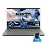 Casper Nirvana X600.7430-DF00X-G-F-M102 AMD Ryzen 5-7430U 32GB RAM 1TB NVME SSD Freedos + Nirvana 15.6" Sırt Çantası Gri Hediye