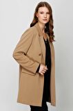 Ekol Kadın Uzun Blazer Ceket 4507 Camel