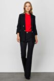 Ekol Siyah Kadın Blazer Ceket 23204165